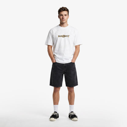 Market Smiley Doodle Erkek Beyaz T-shirt