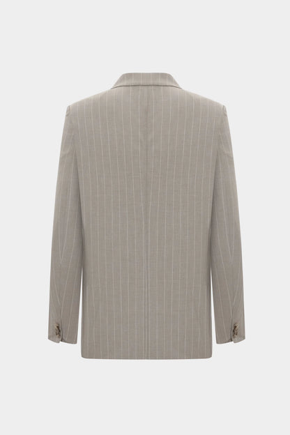 Twn Slim Fit Bej Çizgili Takim Elbise