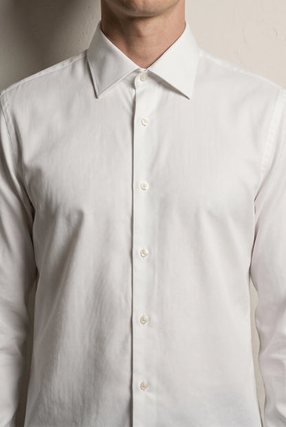 Ds Damat Slim Fit Beyaz Armürlü Gömlek