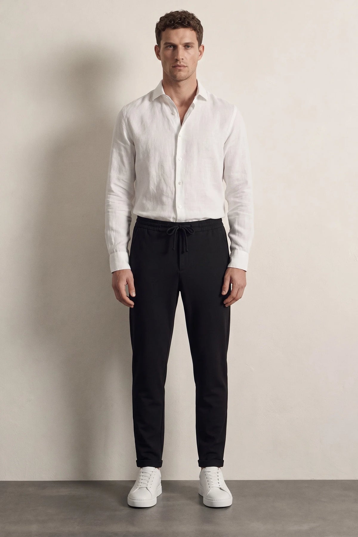 Twn Slim Fit Siyah Armürlü Jogger Pantolon