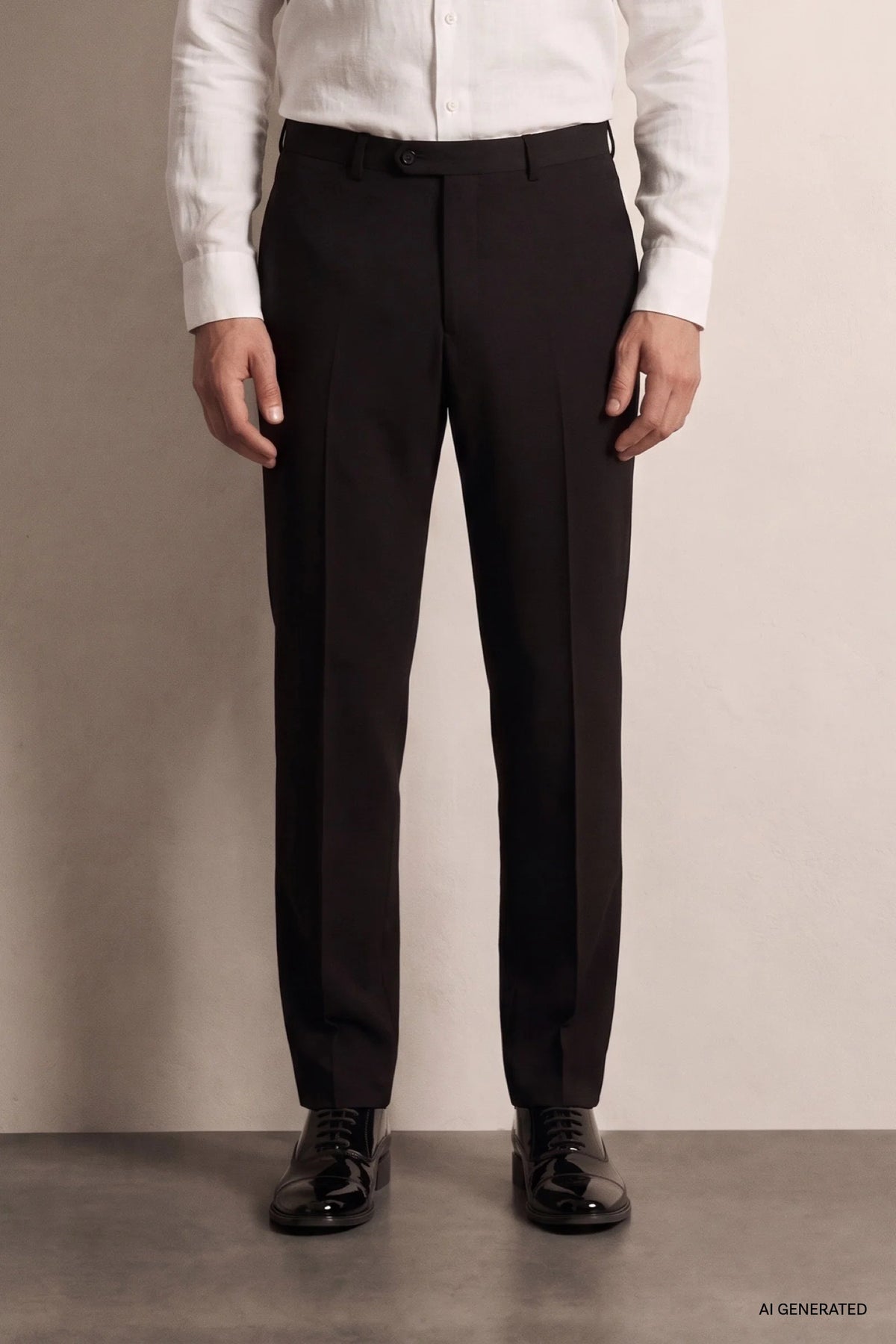 Ds Damat Siyah Diyogonal Kumaş Pantolon