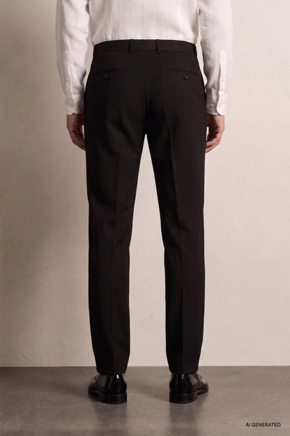 Ds Damat Siyah Diyogonal Kumaş Pantolon