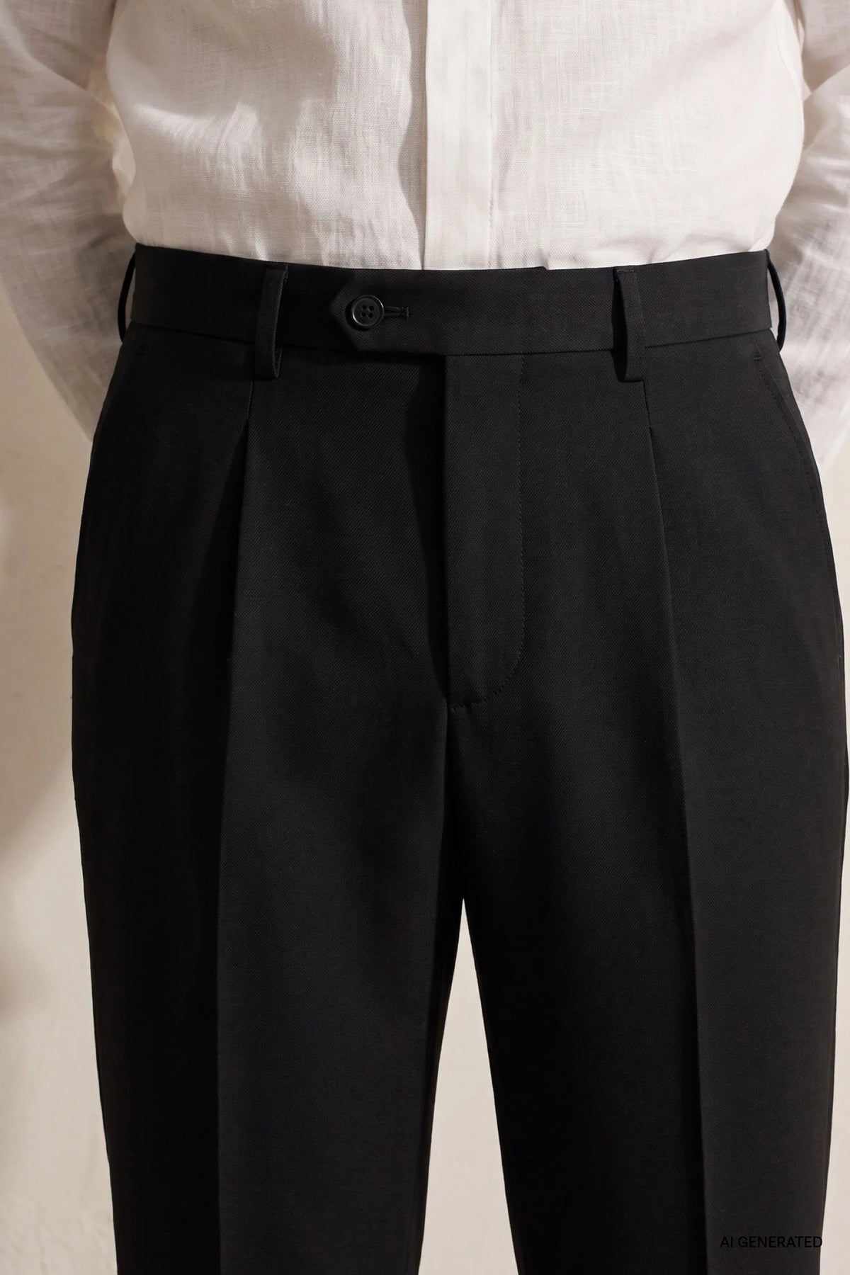 Ds Damat Siyah Diyogonal Kumaş Pantolon