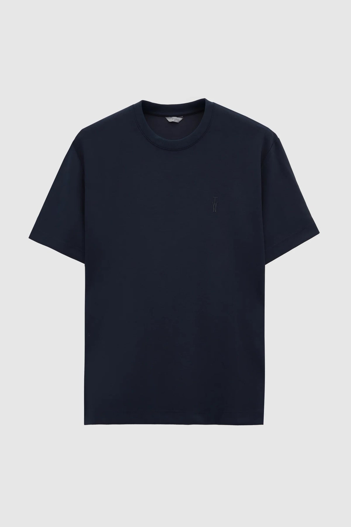 Twn Relaxed Fit Lacivert Düz Modal T-shirt