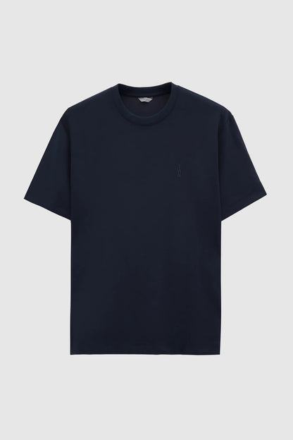 Twn Relaxed Fit Lacivert Düz Modal T-shirt