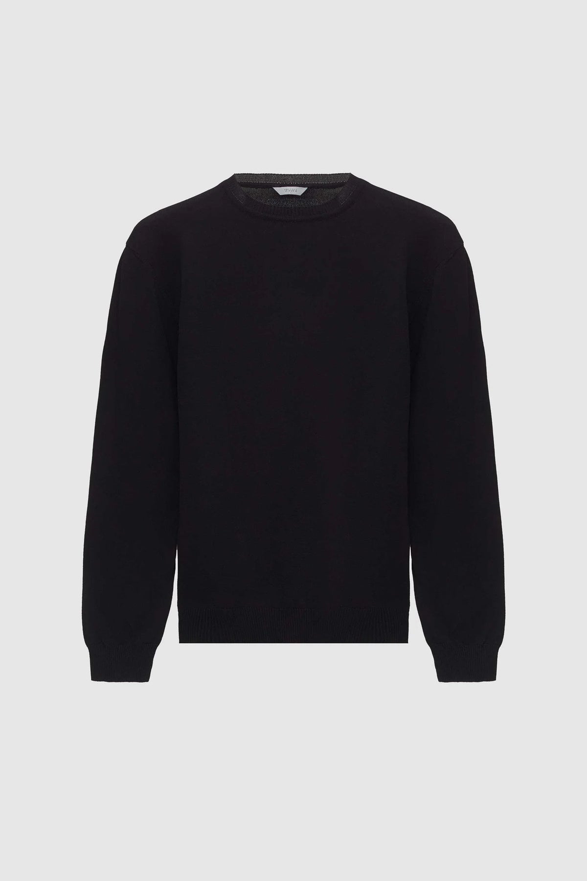 Twn Slim Fit Siyah Düz Örgü Kazak