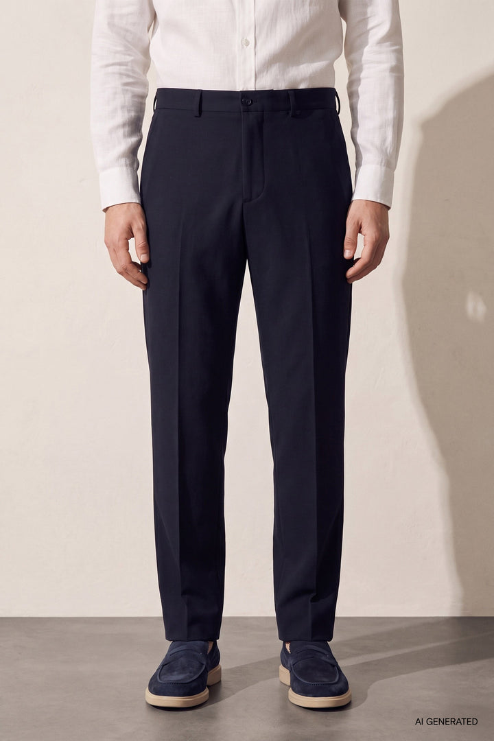 Twn Relaxed Fit (pilesiz) Lacivert Çizgili Jogger Pantolon