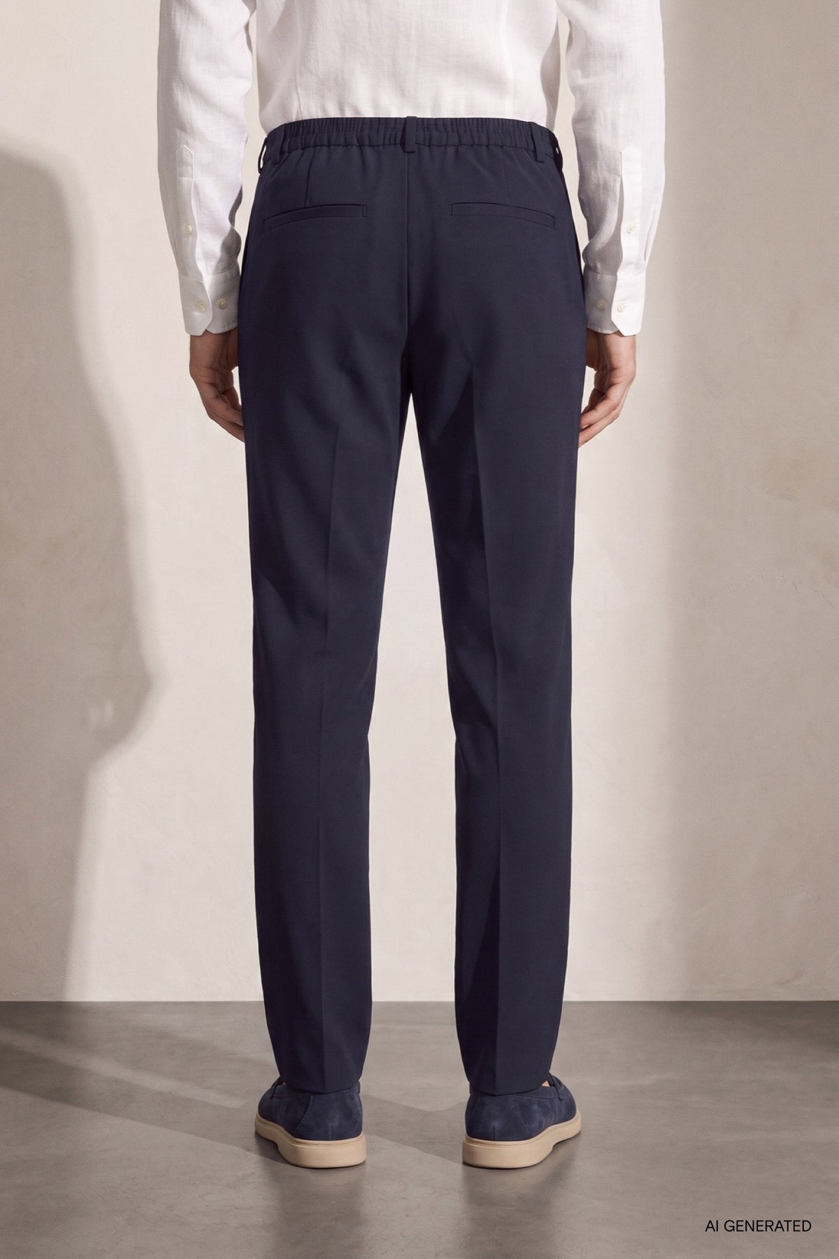 Twn Relaxed Fit (pilesiz) Lacivert Çizgili Jogger Pantolon