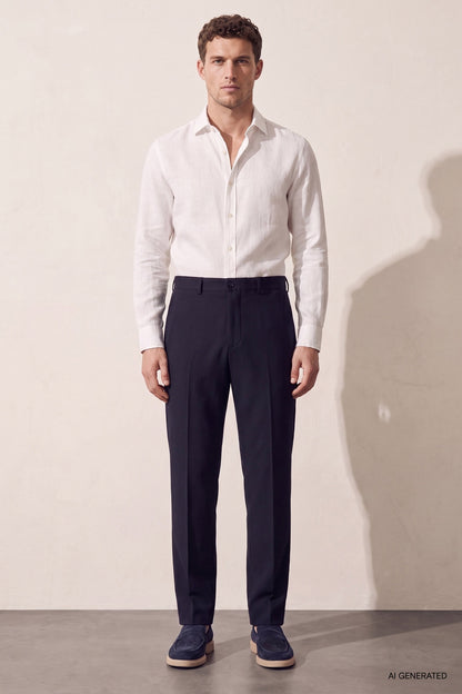 Twn Relaxed Fit (pilesiz) Lacivert Çizgili Jogger Pantolon