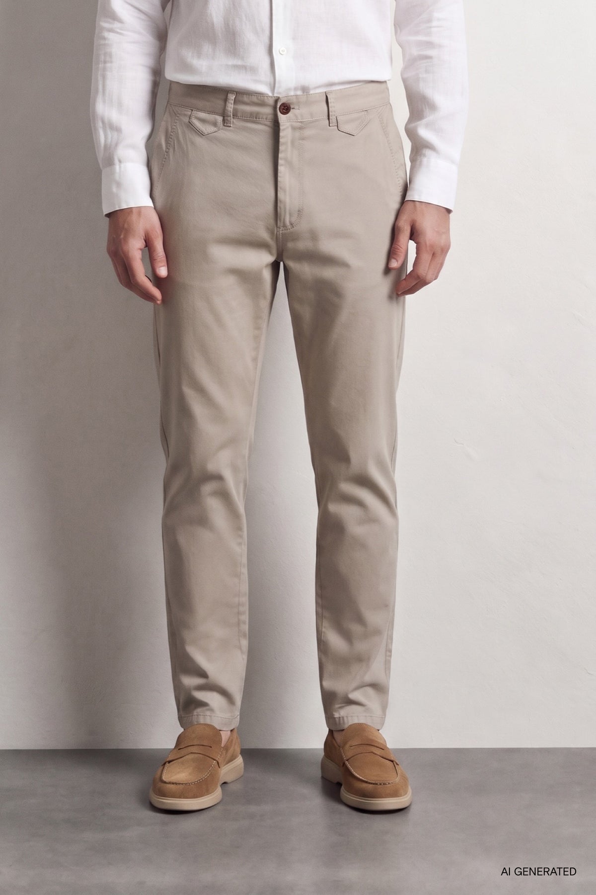 Twn Slim Fit Taş Armürlü Chino Pantolon