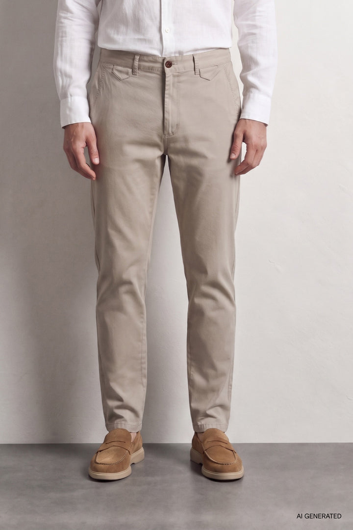 Twn Slim Fit Taş Armürlü Chino Pantolon