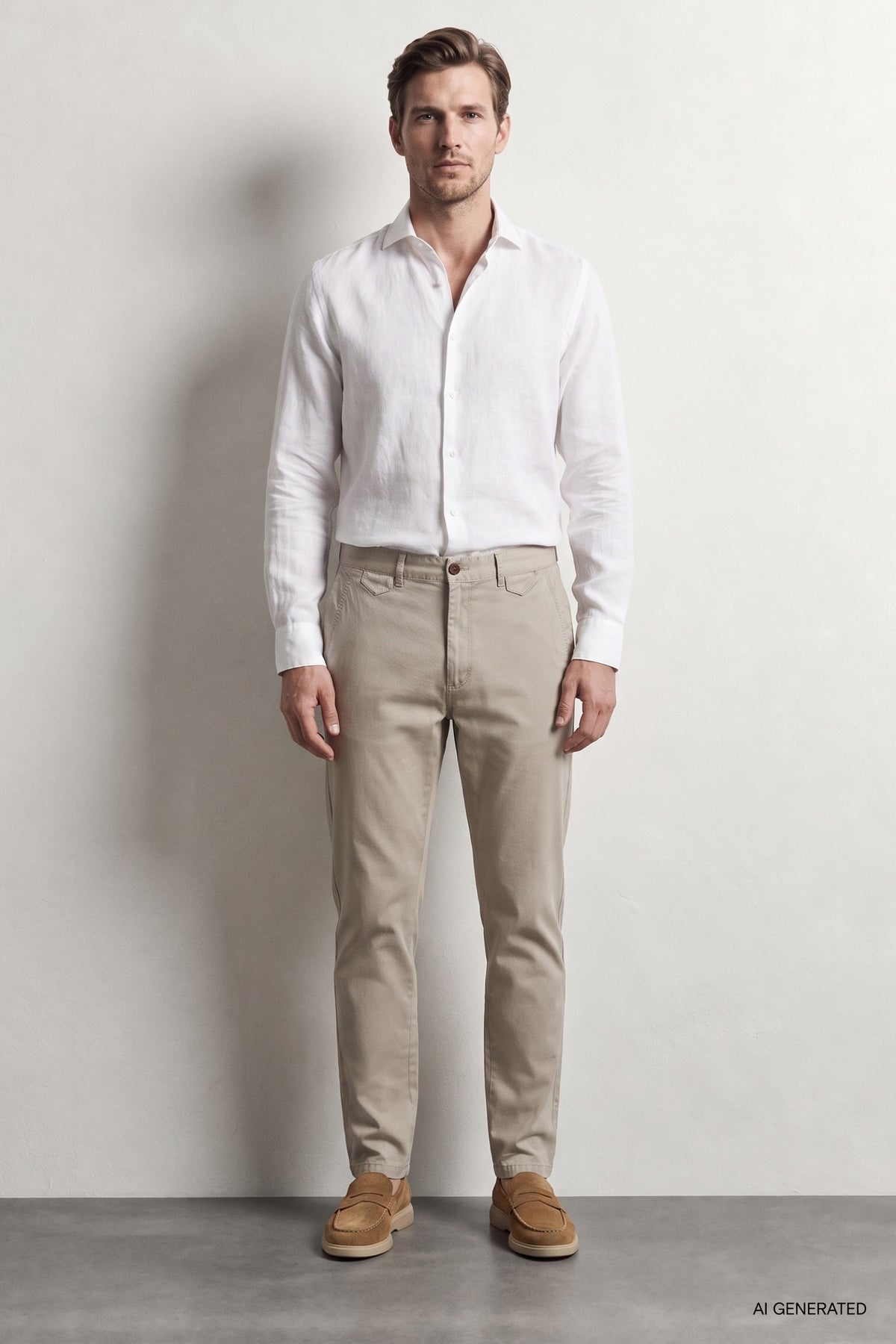 Twn Slim Fit Taş Armürlü Chino Pantolon