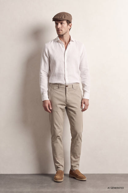 Twn Slim Fit Taş Armürlü Chino Pantolon