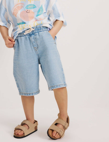 Denim Pamuklu Şort