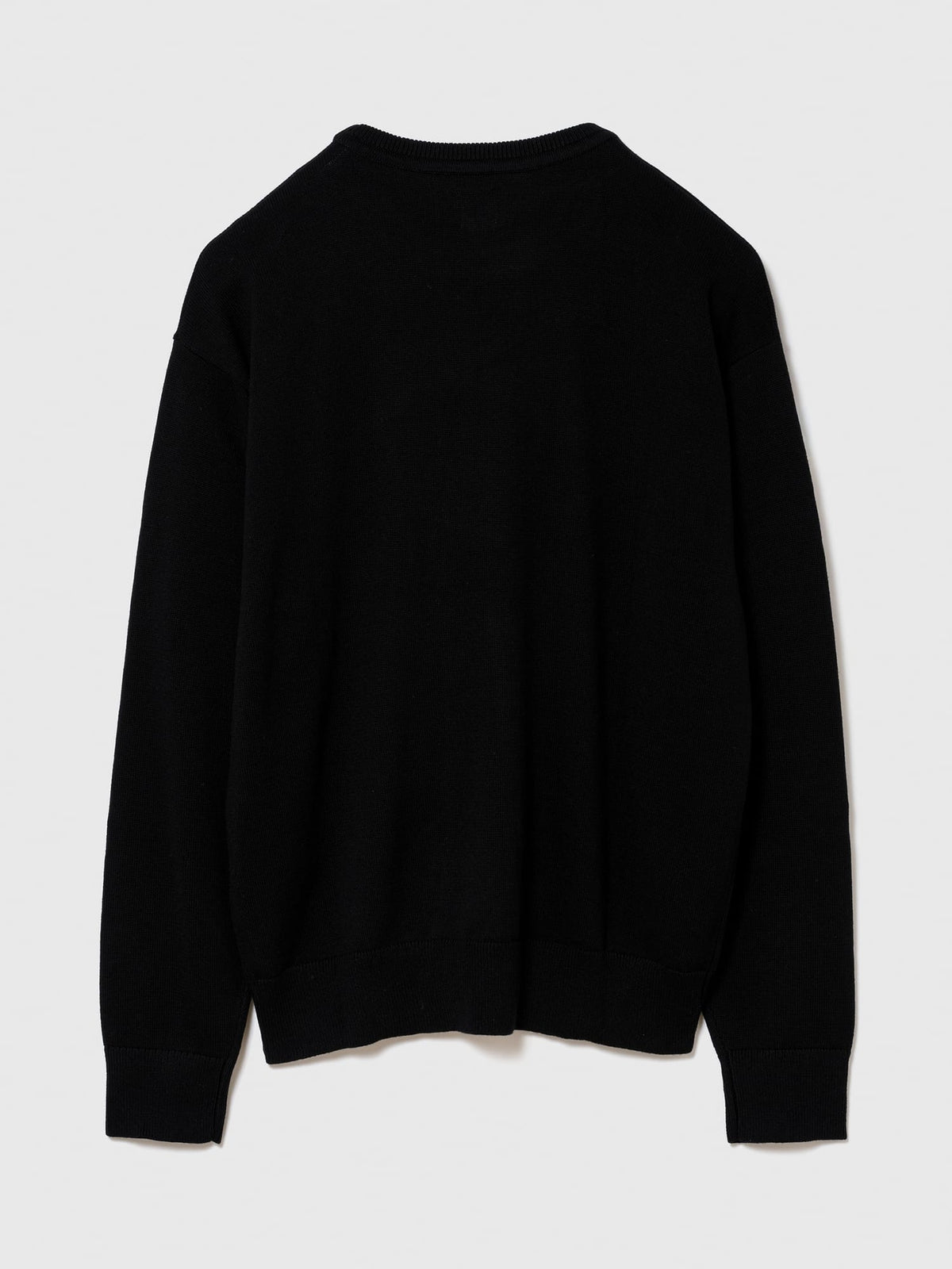 Krem Relaxed Gap Logo Intarsia Kazak
