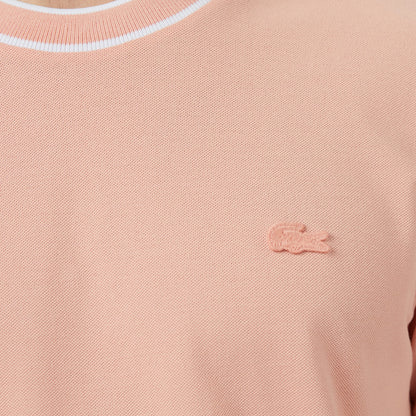 Lacoste Erkek Regular Fit Bisiklet Yaka Pembe T-shirt