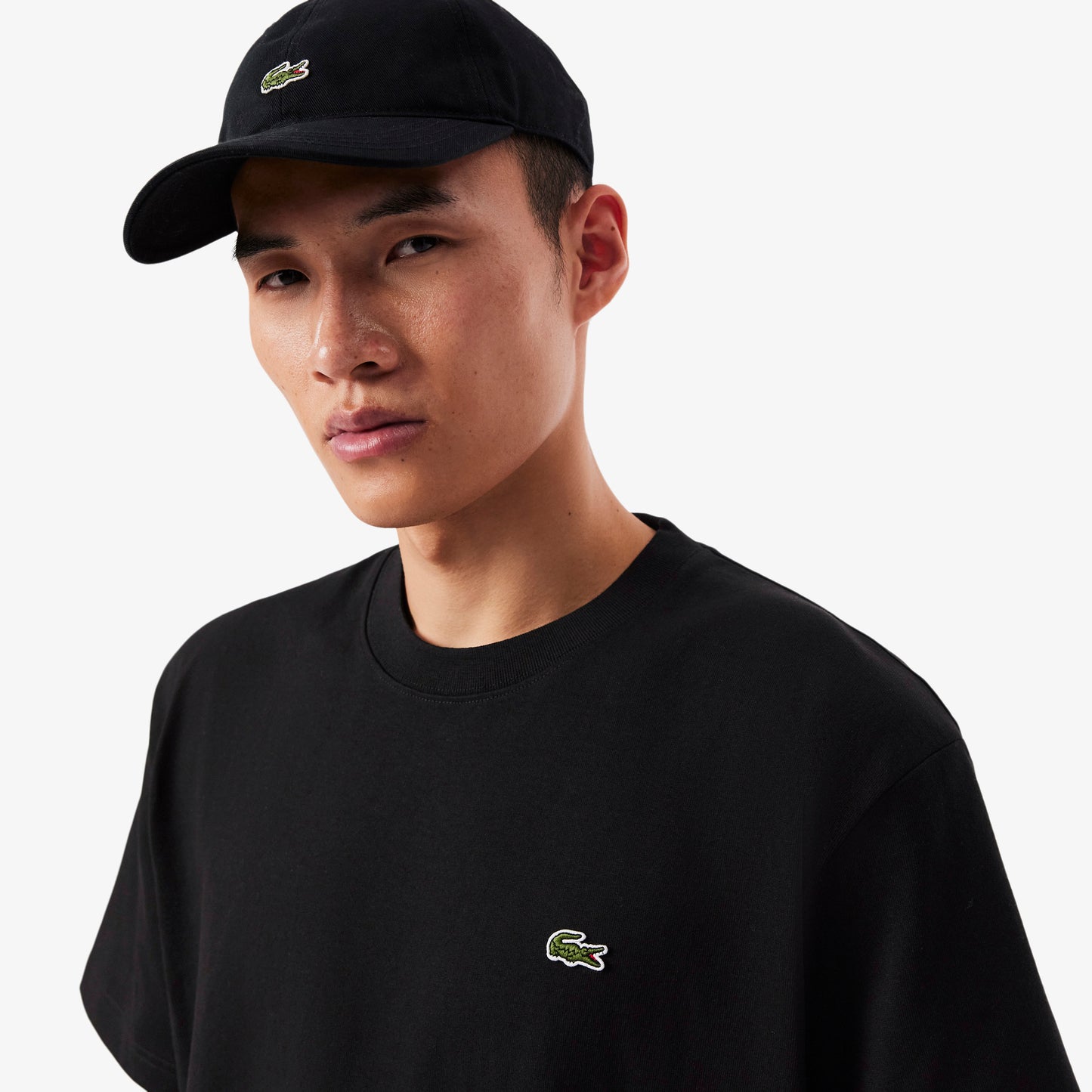 Lacoste Erkek Relaxed Fit Bisiklet Yaka Siyah T-shirt