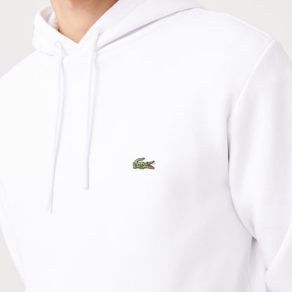 Lacoste Classic Fit Kapüşonlu Erkek Beyaz Hoodie
