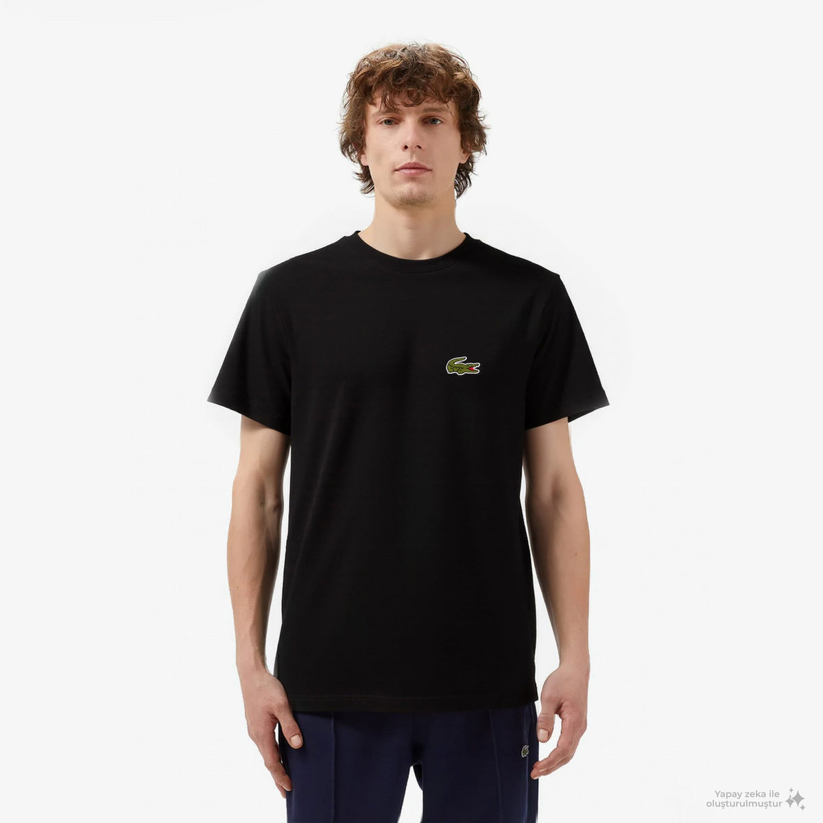 Lacoste Loose Fit Erkek Siyah T-shirt