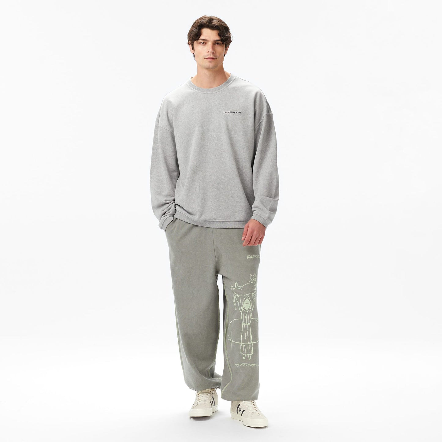 Les Benjamins Erkek Gri Sweatshirt