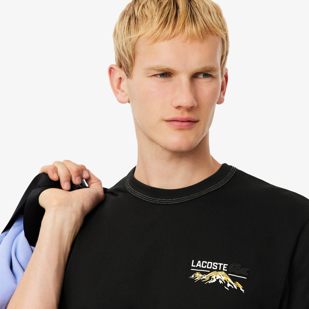 Lacoste Multi Print Erkek Siyah T-shirt