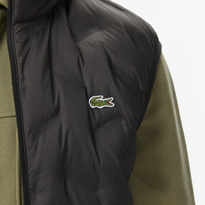 Lacoste Erkek Regular Fit Dik Yaka Kapitone Siyah Yelek
