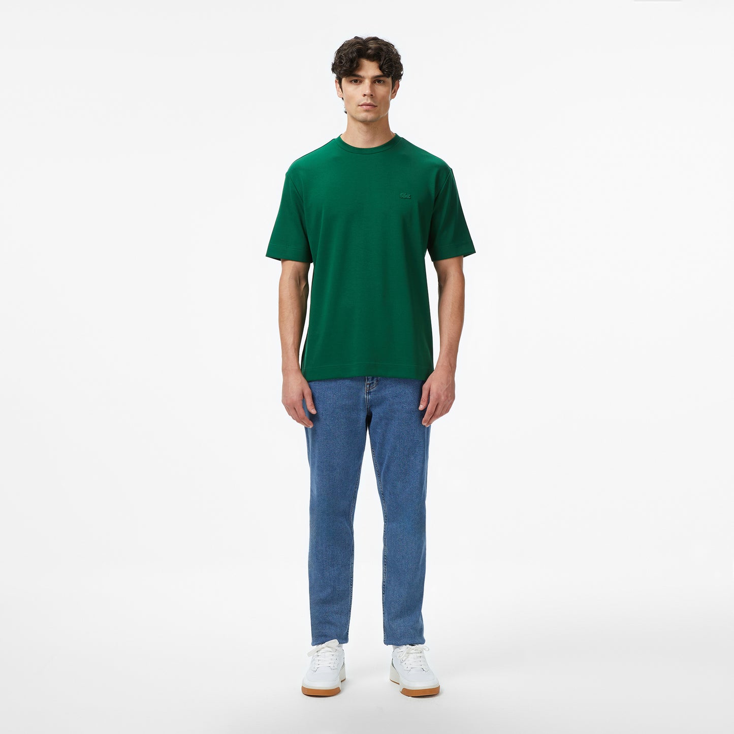 Lacoste Oversize Fit Bisiklet Yaka Erkek Yeşil T-shirt