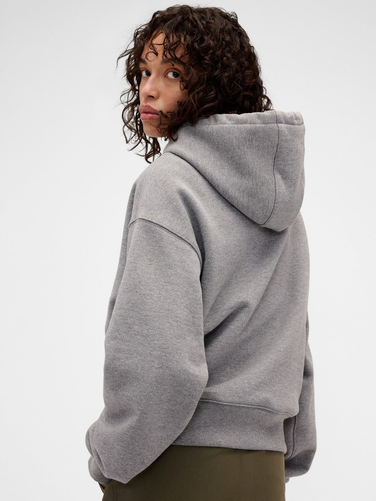 Gri Gap × Victoria Beckham Heavyweight Fransız Havlu Kumaş Logo Sweatshirt
