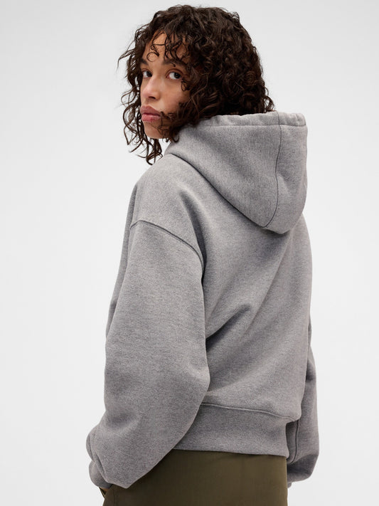 Gri Gap × Victoria Beckham Heavyweight Fransız Havlu Kumaş Logo Sweatshirt
