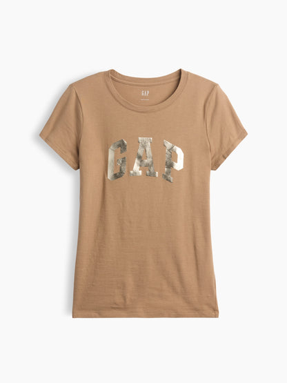 Açık Kahverengi Gap Logo T-shirt
