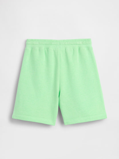 Açık Yeşil Relaxed Pull-on Fleece Şort