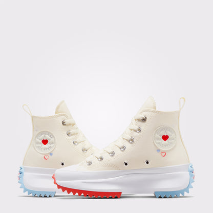 Converse Run Star Hike Platform Y2k Heart Unisex Krem Sneaker