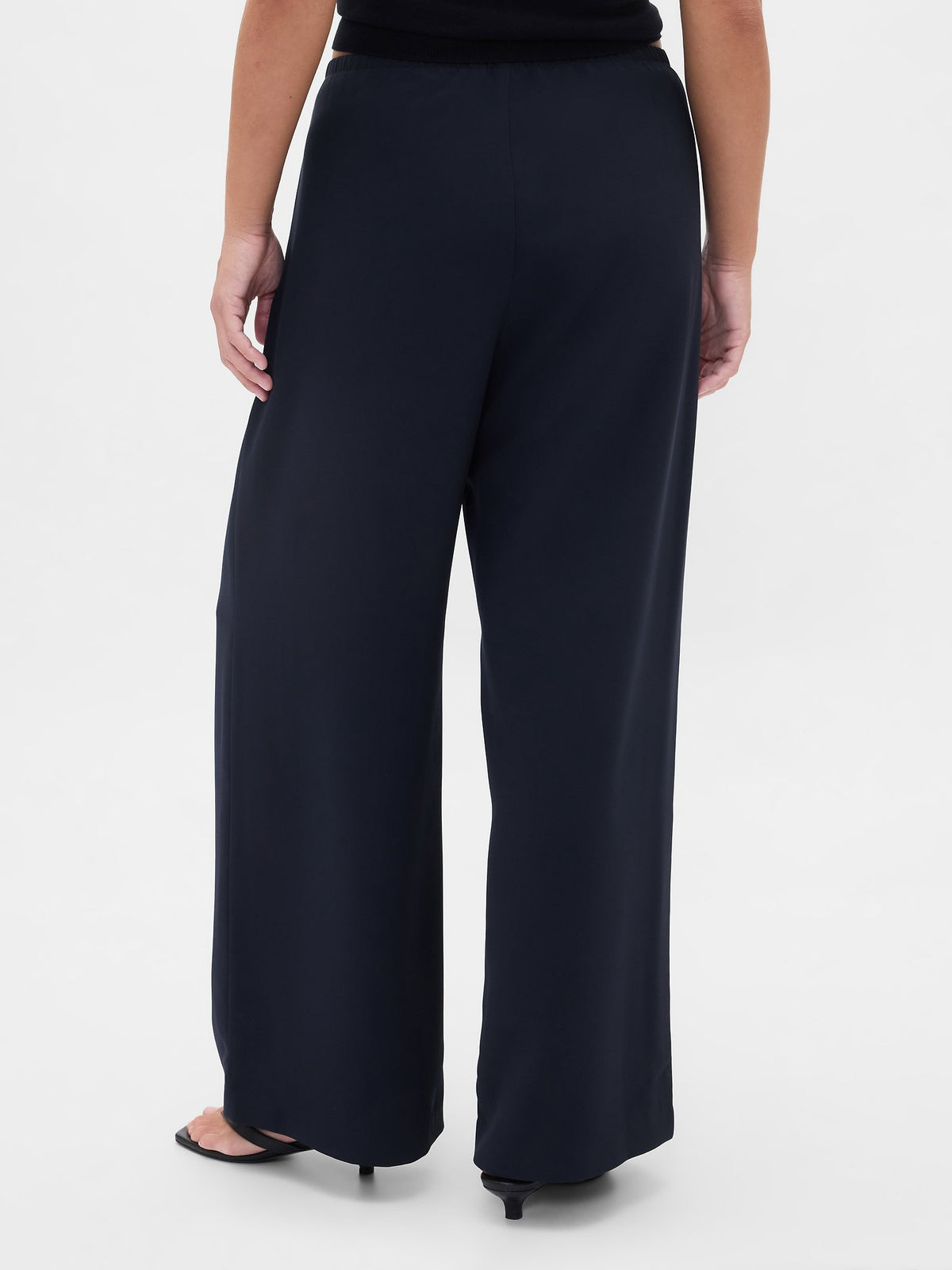Lacivert Easy Wide-leg Pantolon