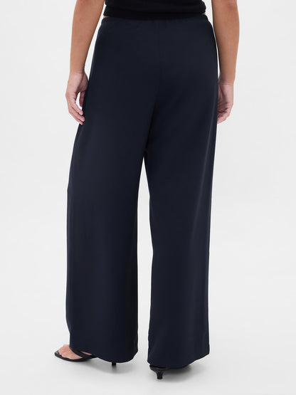 Lacivert Easy Wide-leg Pantolon