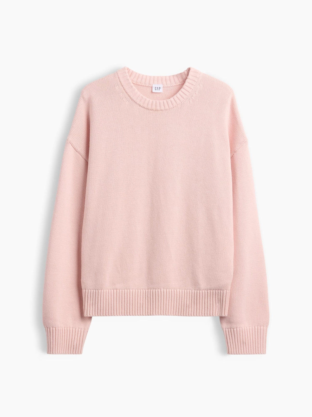 Pembe Relaxed Bisiklet Yaka Kazak