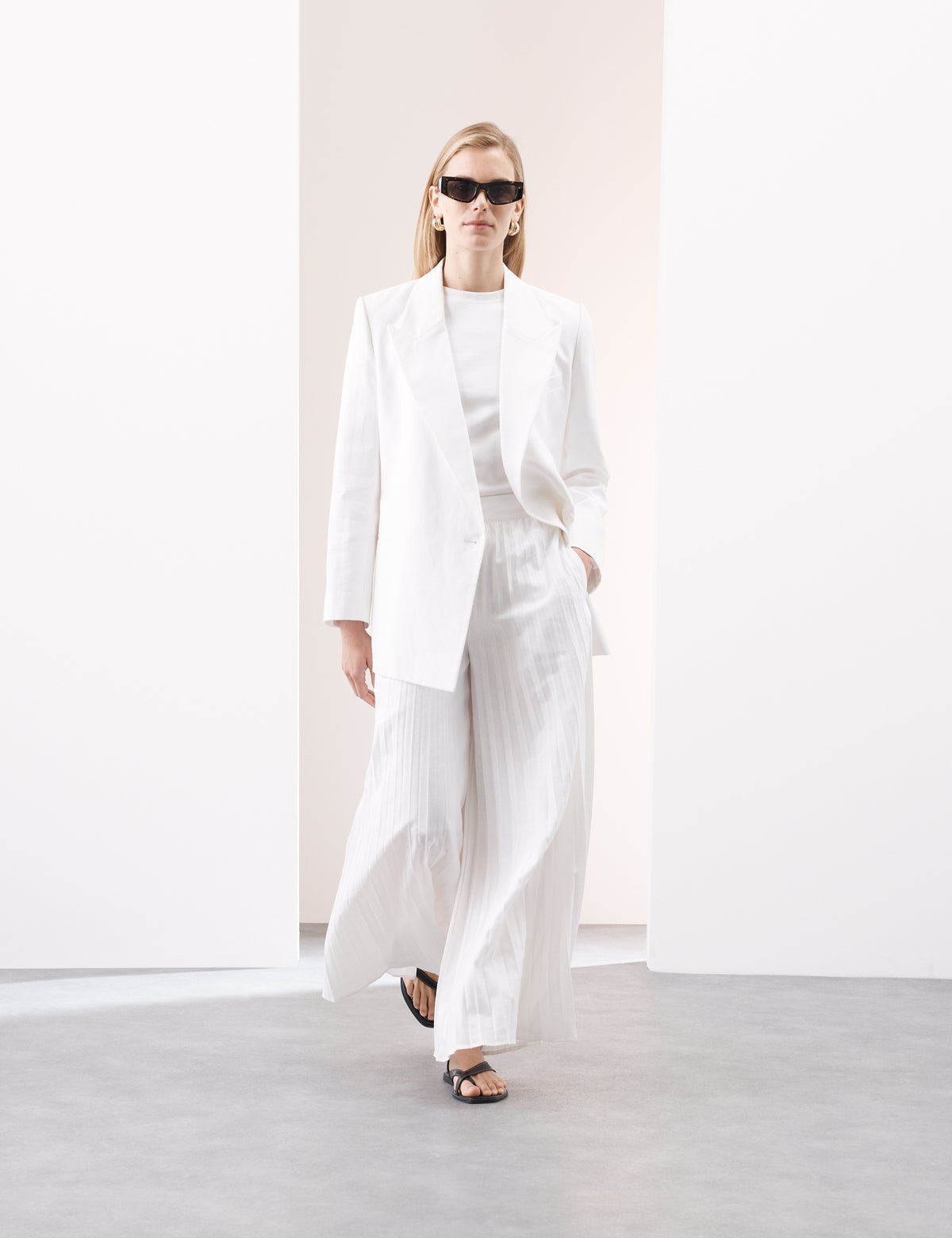 Linen Pleat Pantolon
