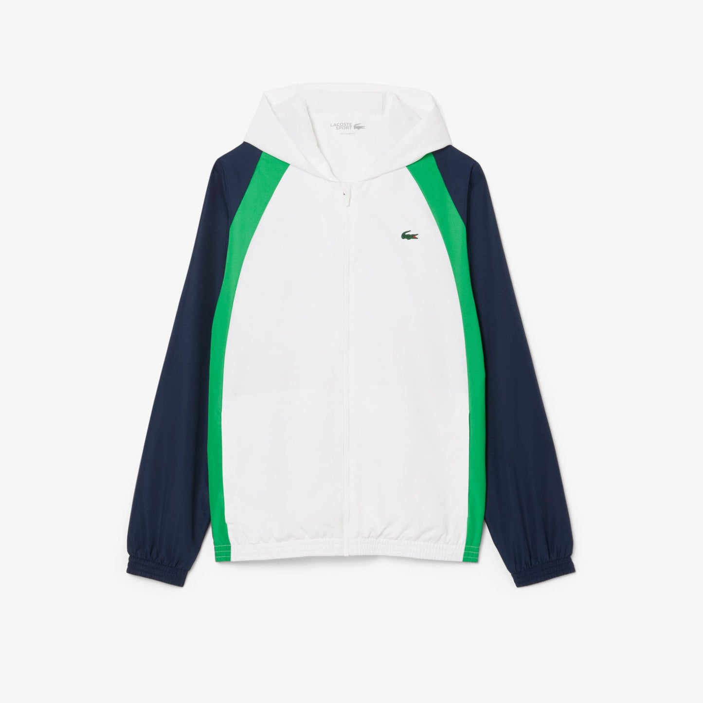 Lacoste Erkek Regular Fit Kapüşonlu Renk Bloklu Beyaz Eşofman Takımı