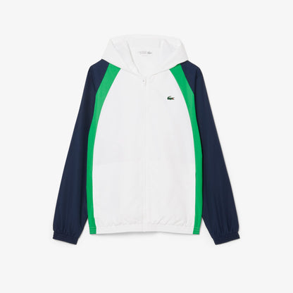 Lacoste Erkek Regular Fit Kapüşonlu Renk Bloklu Beyaz Eşofman Takımı