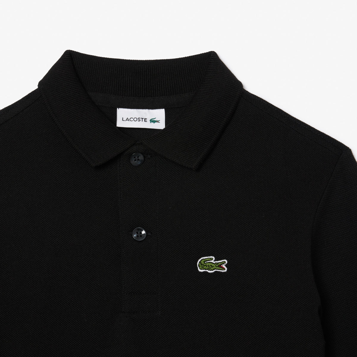 Lacoste Çocuk Uzun Kollu Siyah Polo