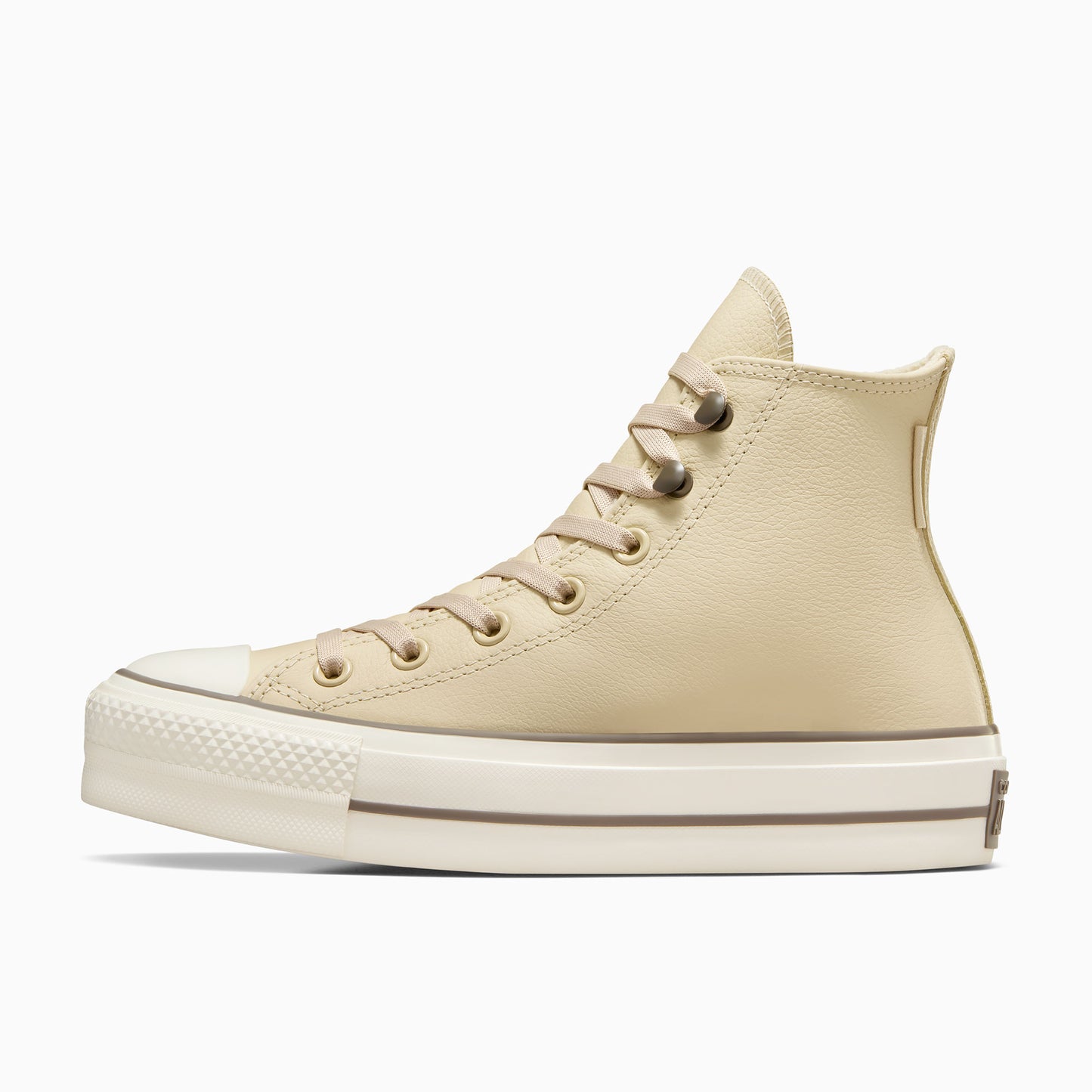 Converse Chuck Taylor All Star Lift Platform Weatherized Leather Unisex Krem Deri Bot
