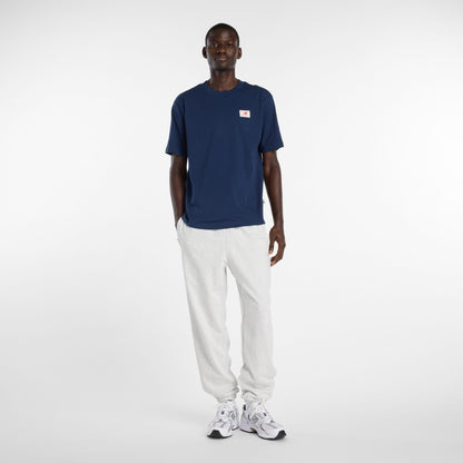 New Balance Woven Label Erkek Mavi T-shirt