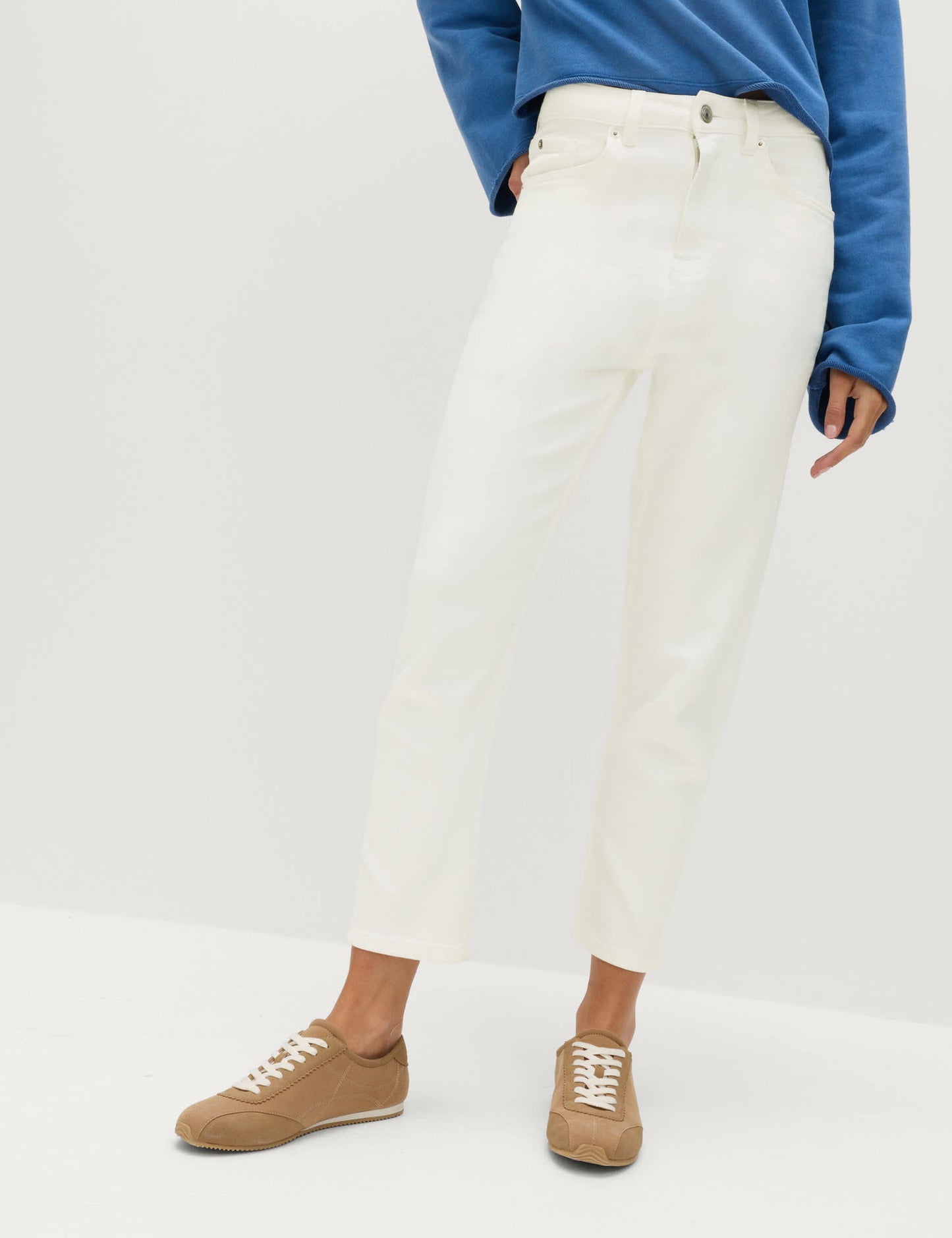 Pamuklu Cropped Pantolon