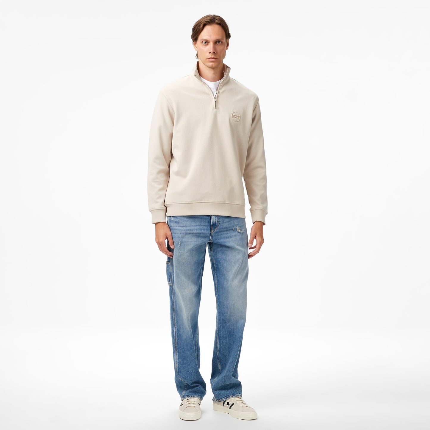 United4 Classic Erkek Bej Sweatshirt