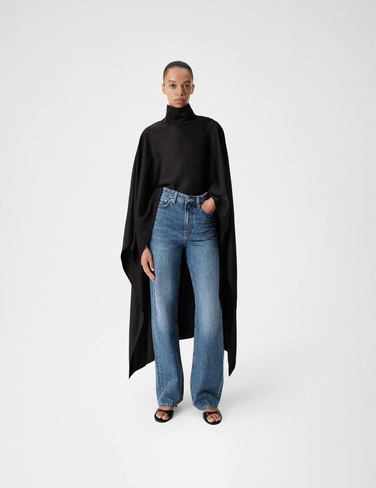 Yüksek Bel Straight Jean Pantolon