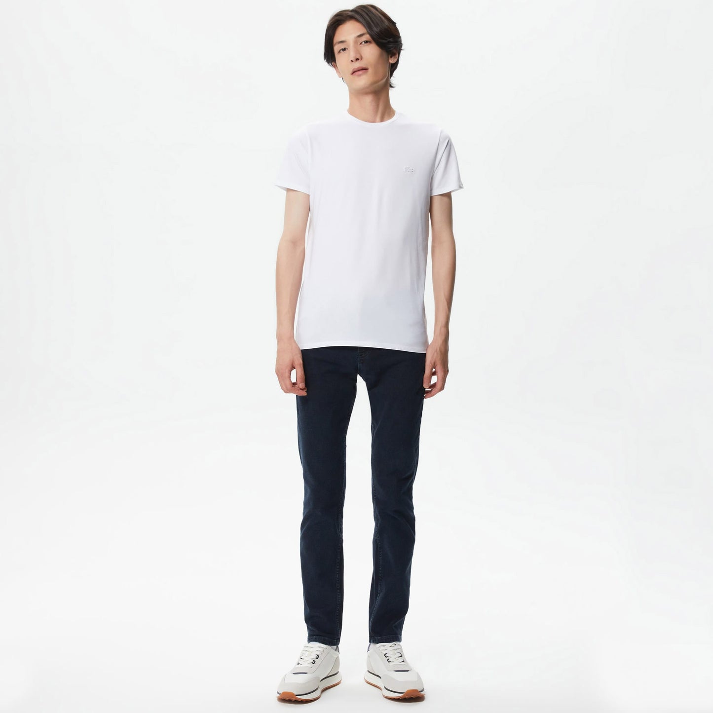 Lacoste Erkek Slim Fit Bisiklet Yaka Beyaz T-shirt