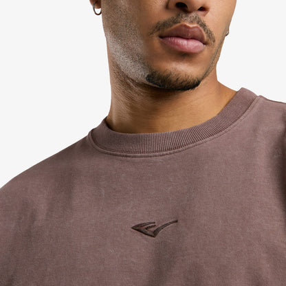 Everlast Bronx 1910 Yıkamalı Kahverengi Erkek Uzun Kollu T-shirt
