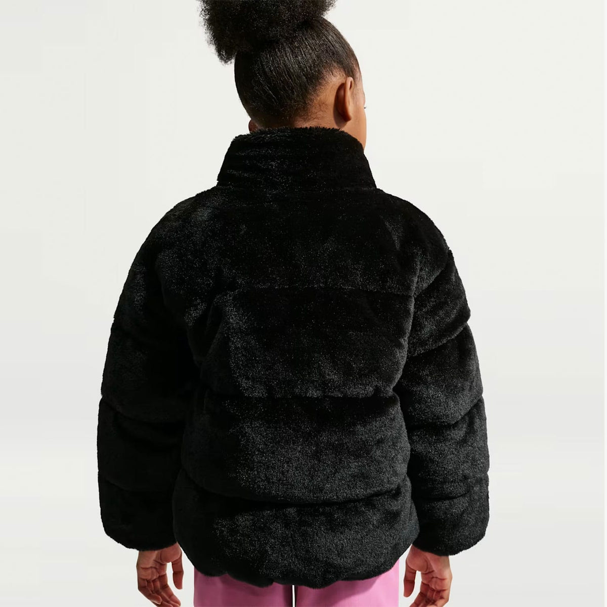 Nike Nkg Quilted Faux Fur Çocuk Siyah Ceket