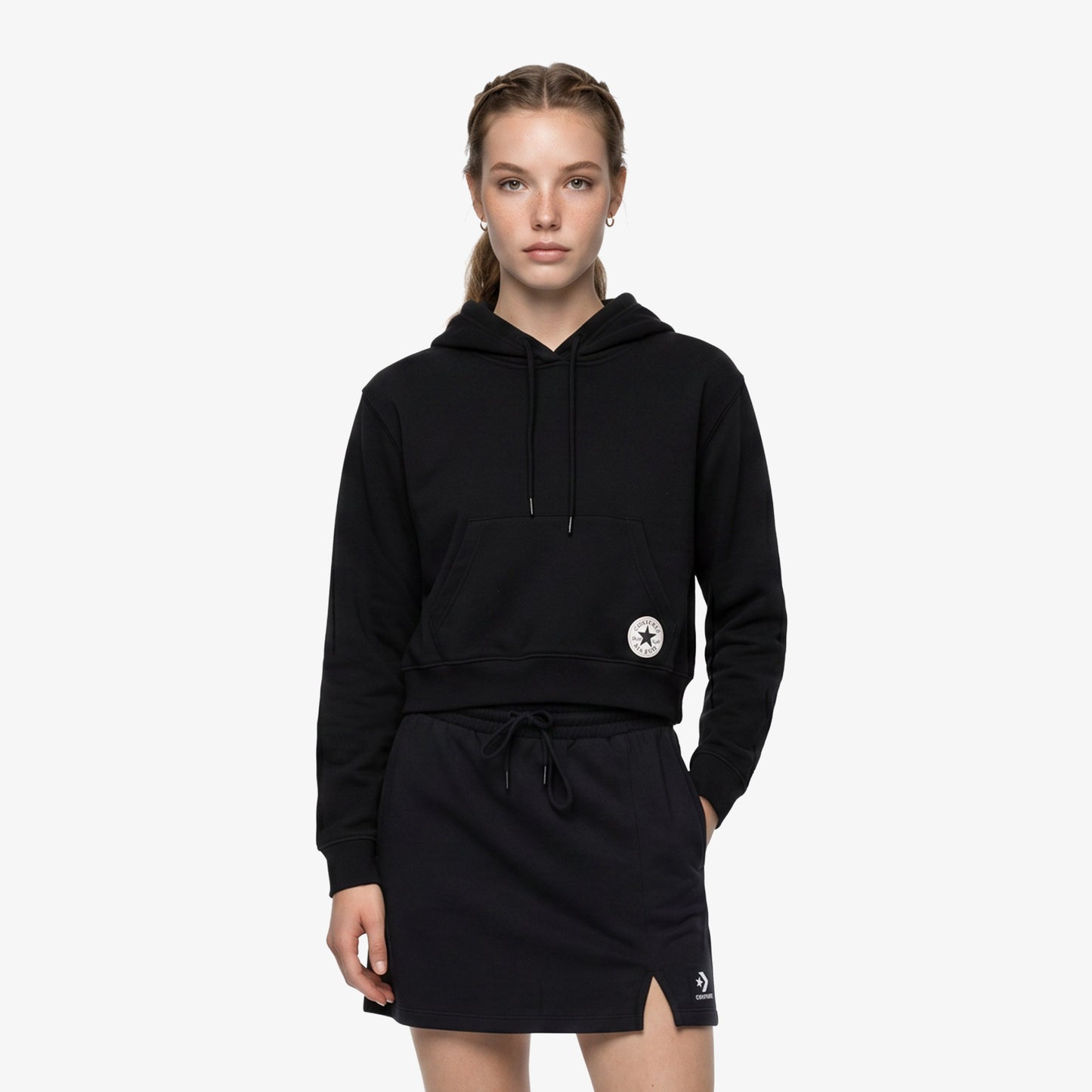 Converse Chuck Taylor All Star Cropped Kadın Siyah Sweatshirt