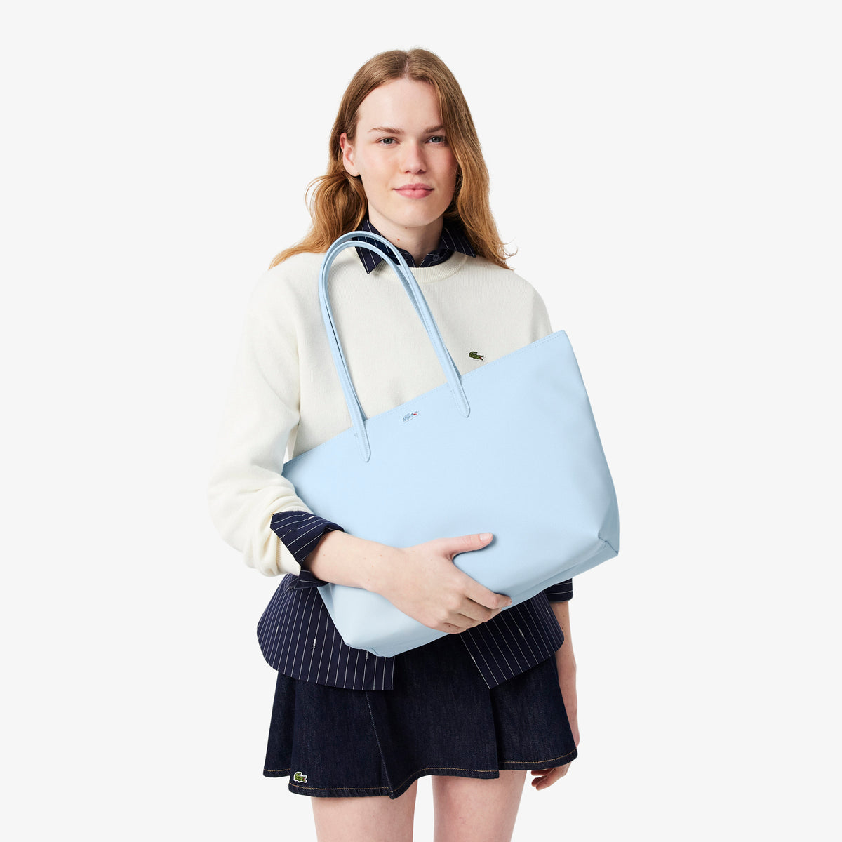Lacoste Large L.12.12 Kadın Mavi Omuz Çantası