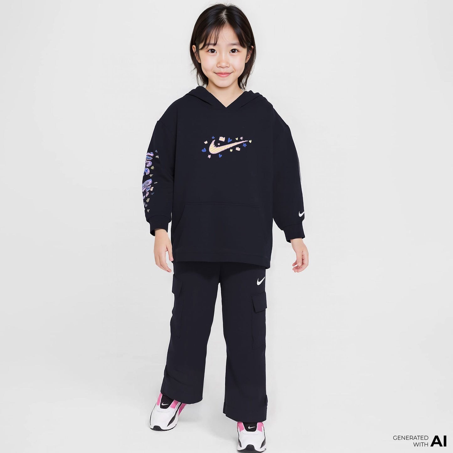 Nike Nkg Essentials Çocuk Siyah Sweatshirt